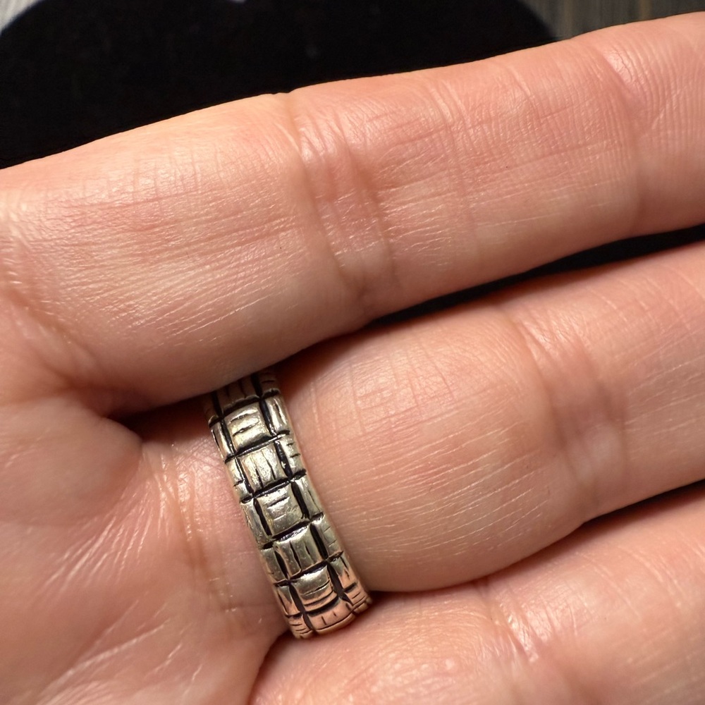 Joseph Esposito Sterling Silver Woven Pattern Ring - image 2